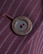 "GIANFRANCO FERRE" Striped peak lapel 1 button tailored jacket