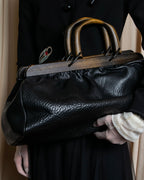 "GUCCI" Bamboo essence horizontal leather handbag
