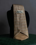 "HERMES" Horsebit motif silk necktie