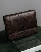 "LOEWE" Ostrich leather bi-fold wallet