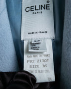 “CELINE “ beautiful shaped sky blue tailored jacket