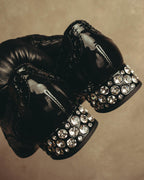 -SPECIAL- “Miu Miu” 2010’s Crystal embellished heel patent leather brogue shoes