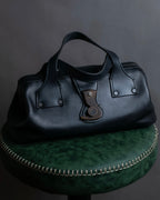 "GUCCI" Vintage gold metal fittings mini doctor bag