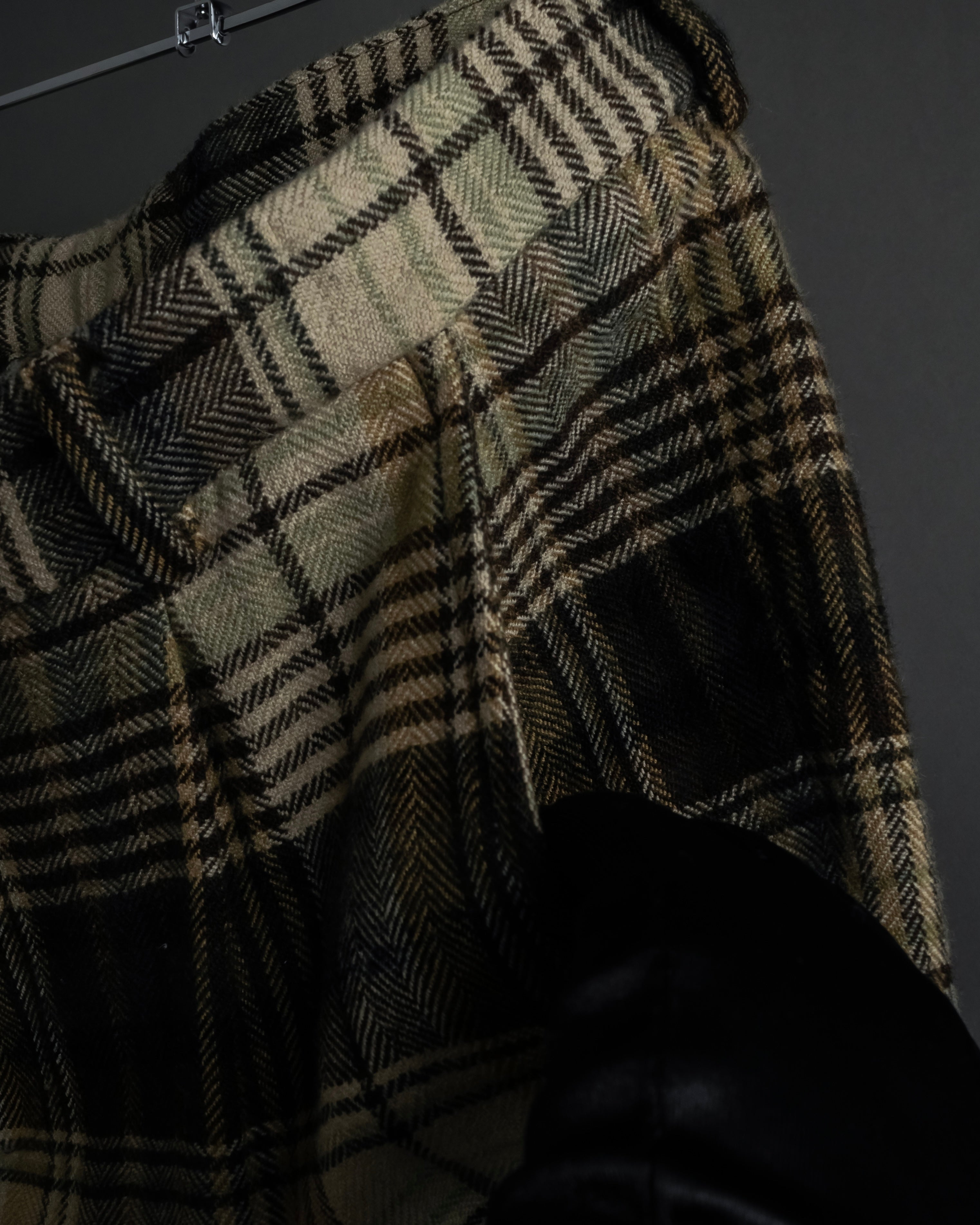 "GUCCI" Brushed check pattern tapered pants