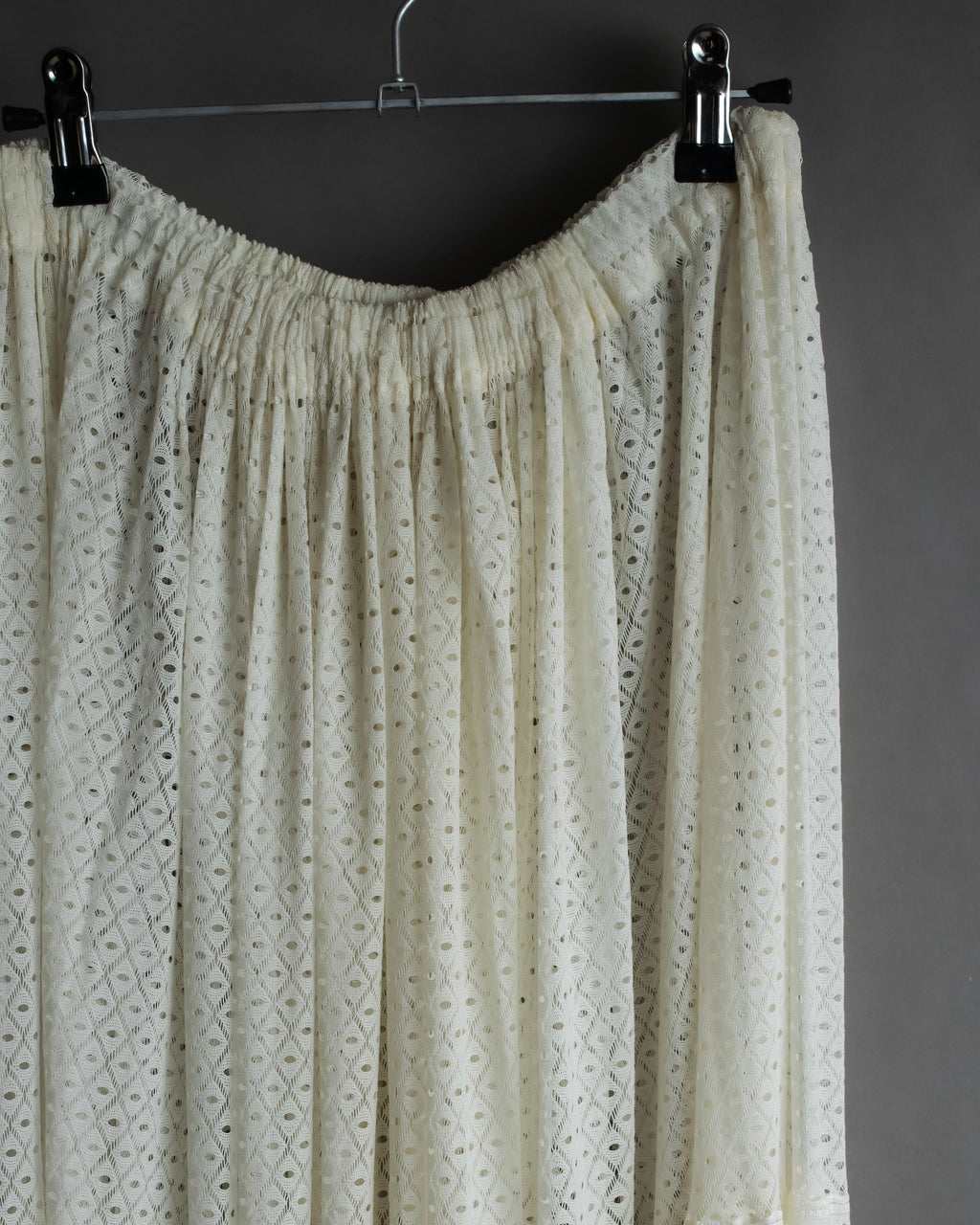 "YOHJI YAMAMOTO" 1992SS eyelet cutwork lace design long skirt
