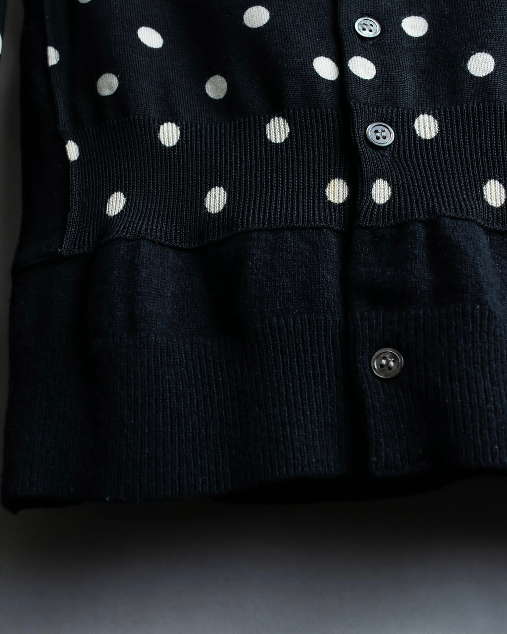 “Comme des Garçons Comme des Garçons“ Dot patterned wool knit cardigan