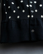 “Comme des Garçons Comme des Garçons“ Dot patterned wool knit cardigan