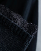 "DOLCE & GABBANA" Lace layered design V-neck knit