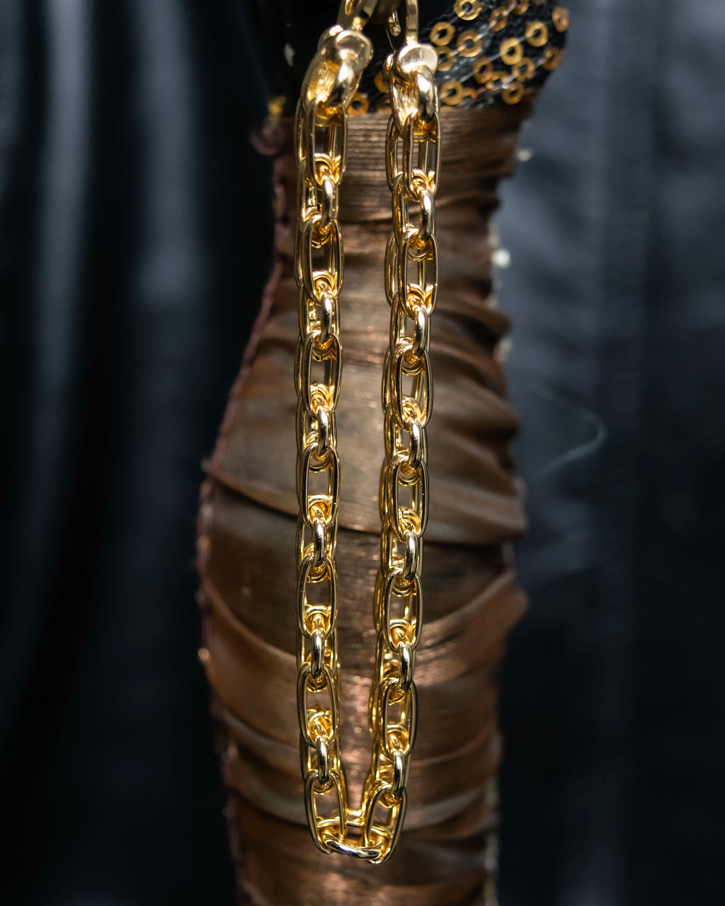 "Christian Dior" Double chain gold bracelet