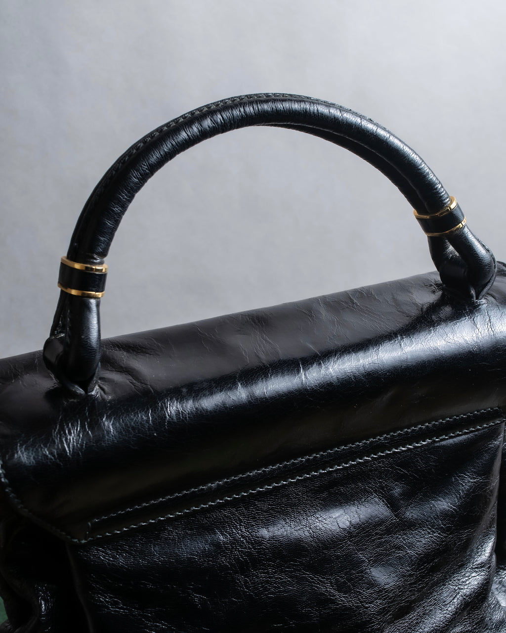 "DOLCE &amp; GABBANA" Gold chain two-way leather bag