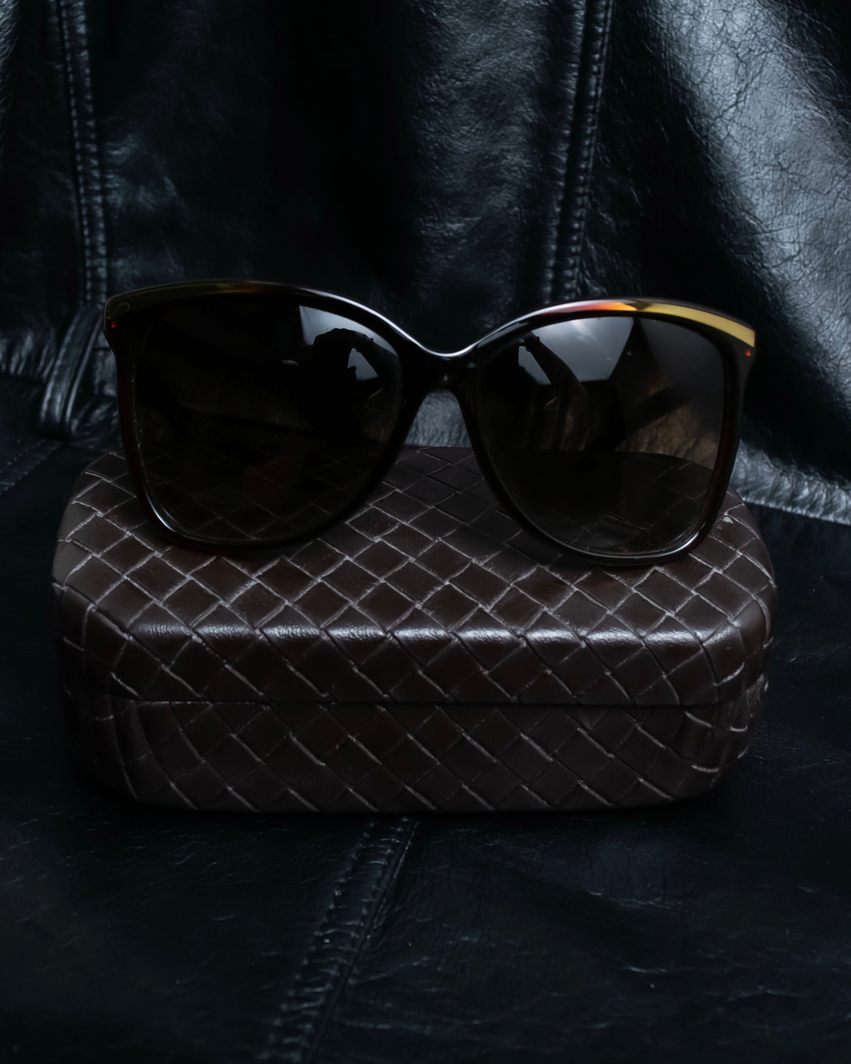 "BOTTEGA VENETA" Butterfly frame tortoiseshell sunglasses