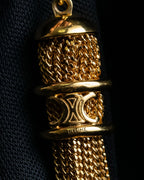 "CELINE" Fringe emblem design long necklace