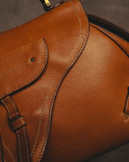 -SPECIAL- “Christian Dior” 2006-2007 Gaucho saddle leather two-way satchel