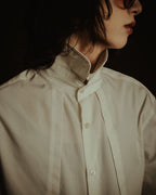 –SPECIAL– "BALENCIAGA" 2005-06’s Round collar chin tab paneled dress shirt