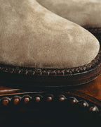 -SPECIAL- “Dior” 00’s Taupe suede square toe riding boots