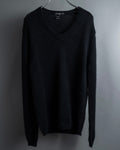 "GUCCI" Silky mix angora V-neck knit pullover