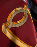 "GUCCI" Saddlery motif tartan silk scarf