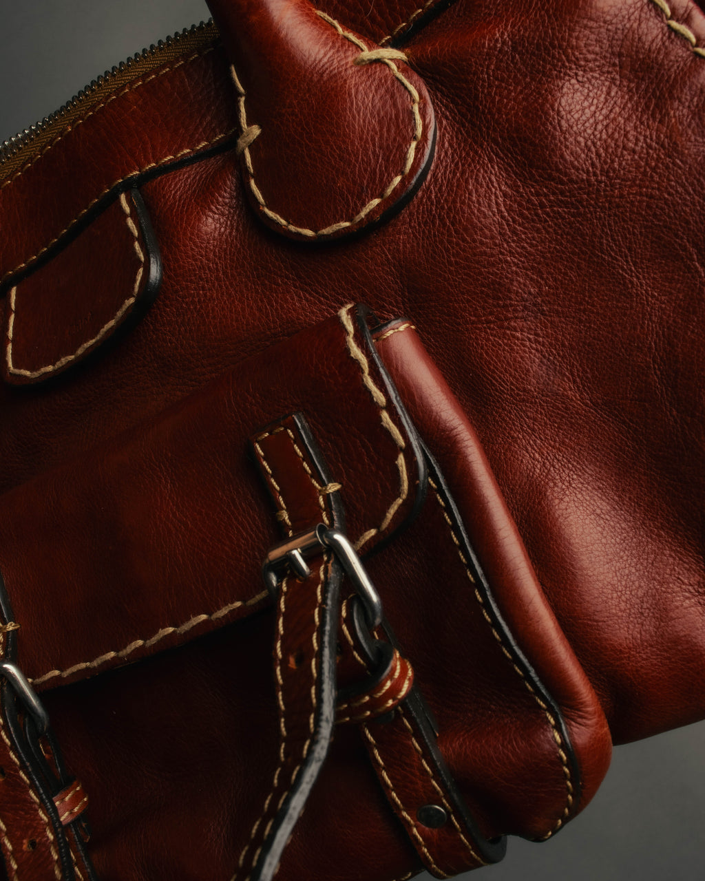 "Chloé" 00's Cognac leather top handle bag