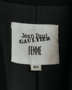 -SPECIAL- “Jean Paul GAULTIER FEMME” 2005-2011 Corset lace-up tailored zip jacket