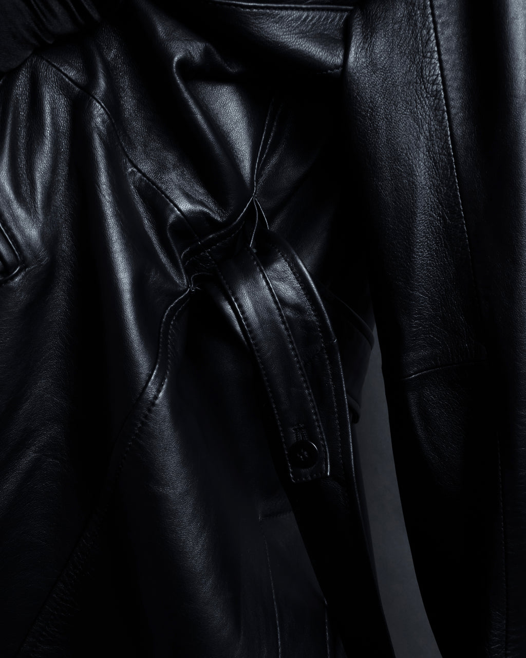 "DURBAN" Double zipper sheepskin leather coat