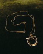 “Ferragamo” 90’s-00’s Interlocking ring pendant necklace