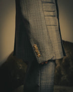 -SPECIAL- “GUCCI” 2019-2021 Glen check double-breasted wool suit
