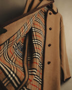 "Burberrys" 80's-90's Classic piped wool coat
