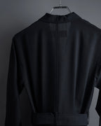 "tricot COMME des GARCONS" 90's Tailored collar belted long dress