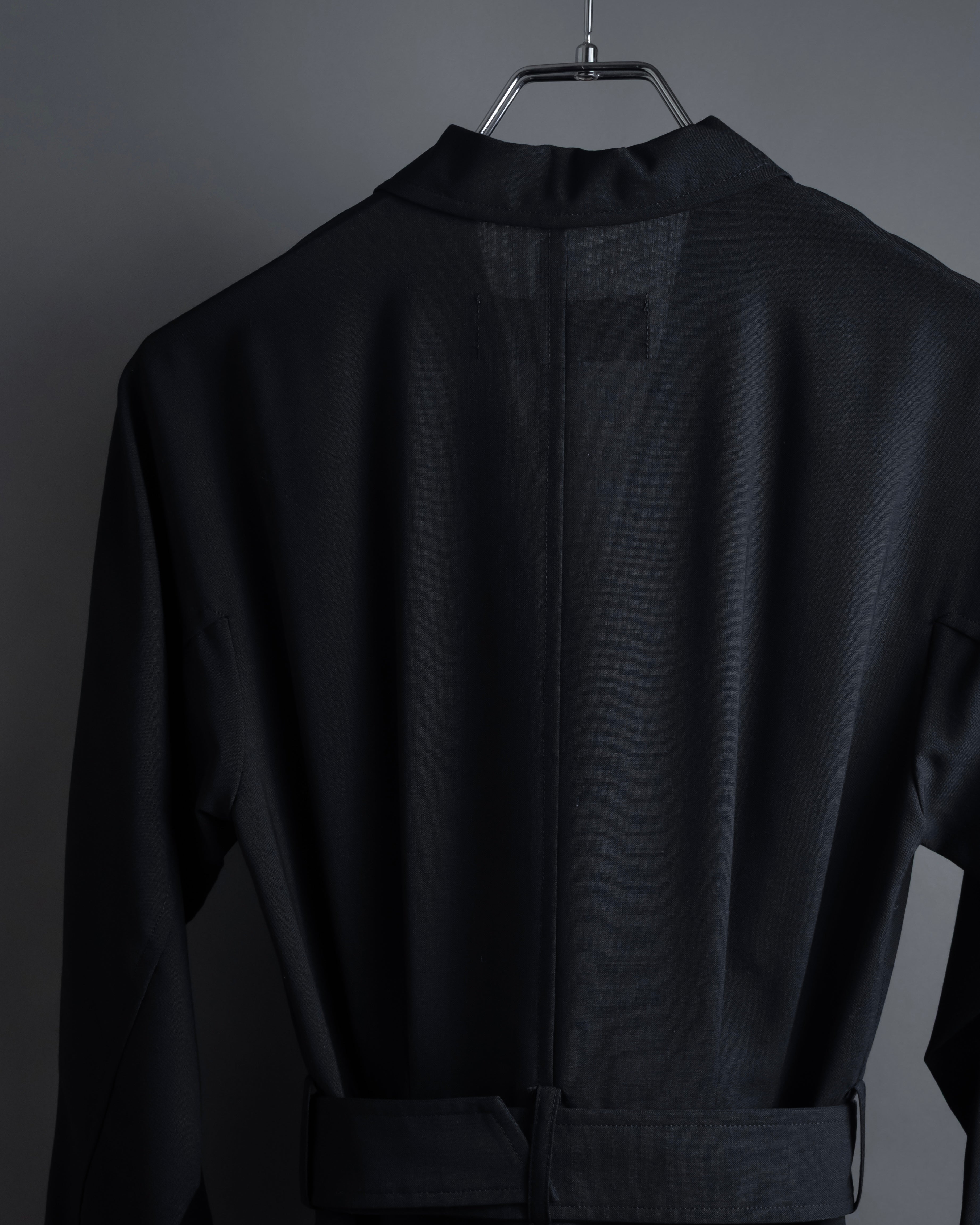 "tricot COMME des GARCONS" 90's Tailored collar belted long dress