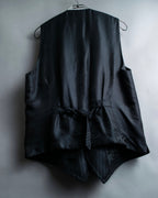 "DOLCE & GABBANA" Pattern switching peak lapel gilet