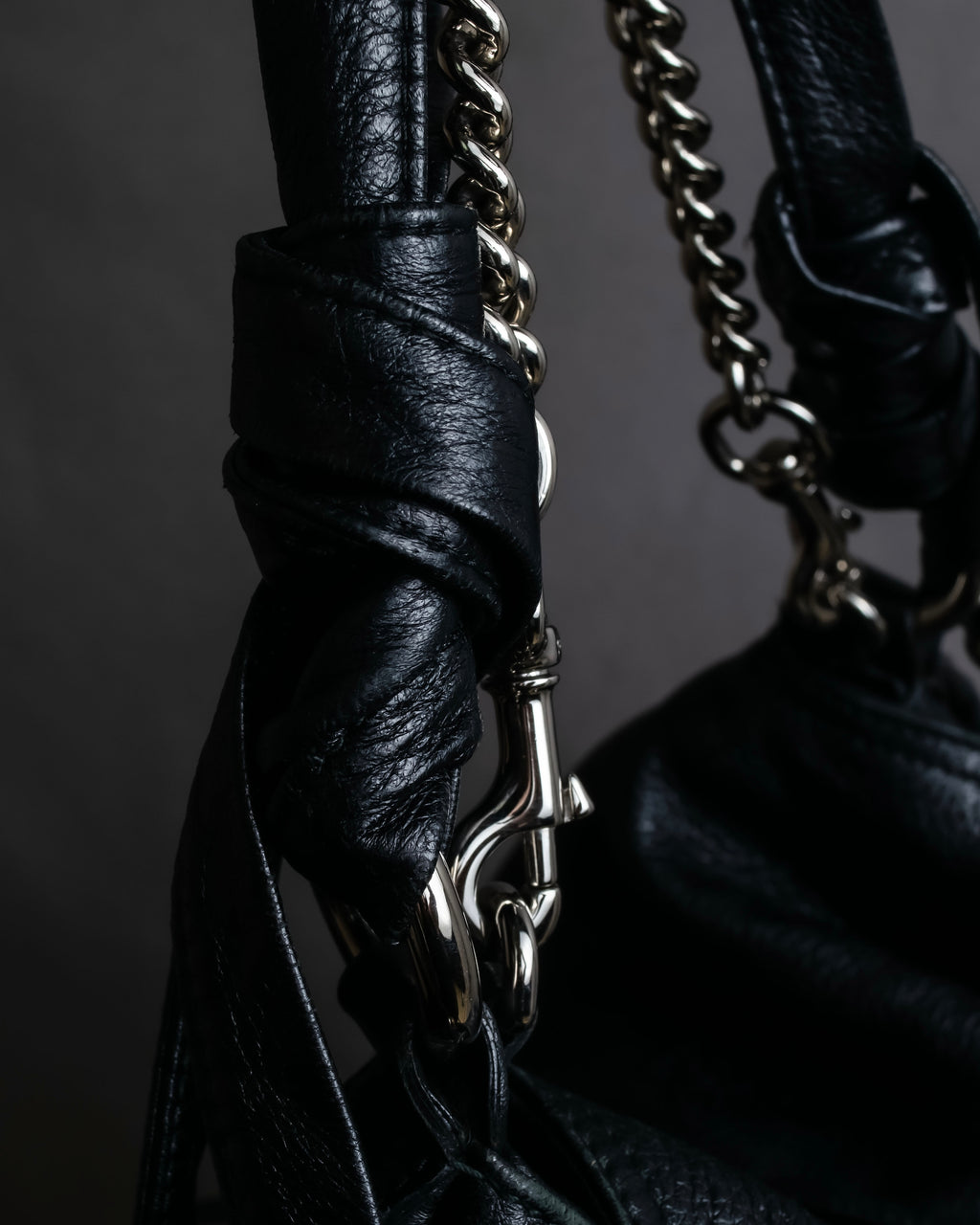 "GUCCI" Bamboo design combination chain shoulder leather bag