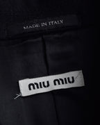"MIU MIU" Military details trimmings tailored jacket