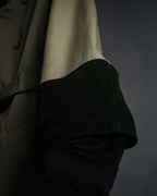 “Yves Saint Laurent” 80’s-90’s Corduroy collar belted trench coat