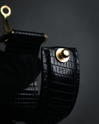 “GUCCI” 90’s-00’s Lizard horsebit bracelet