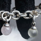 "Tiffany&Co" Multi-coloured stone motif silver bracelet