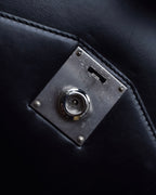 "LOEWE" Logo engraved leather briefcase bag