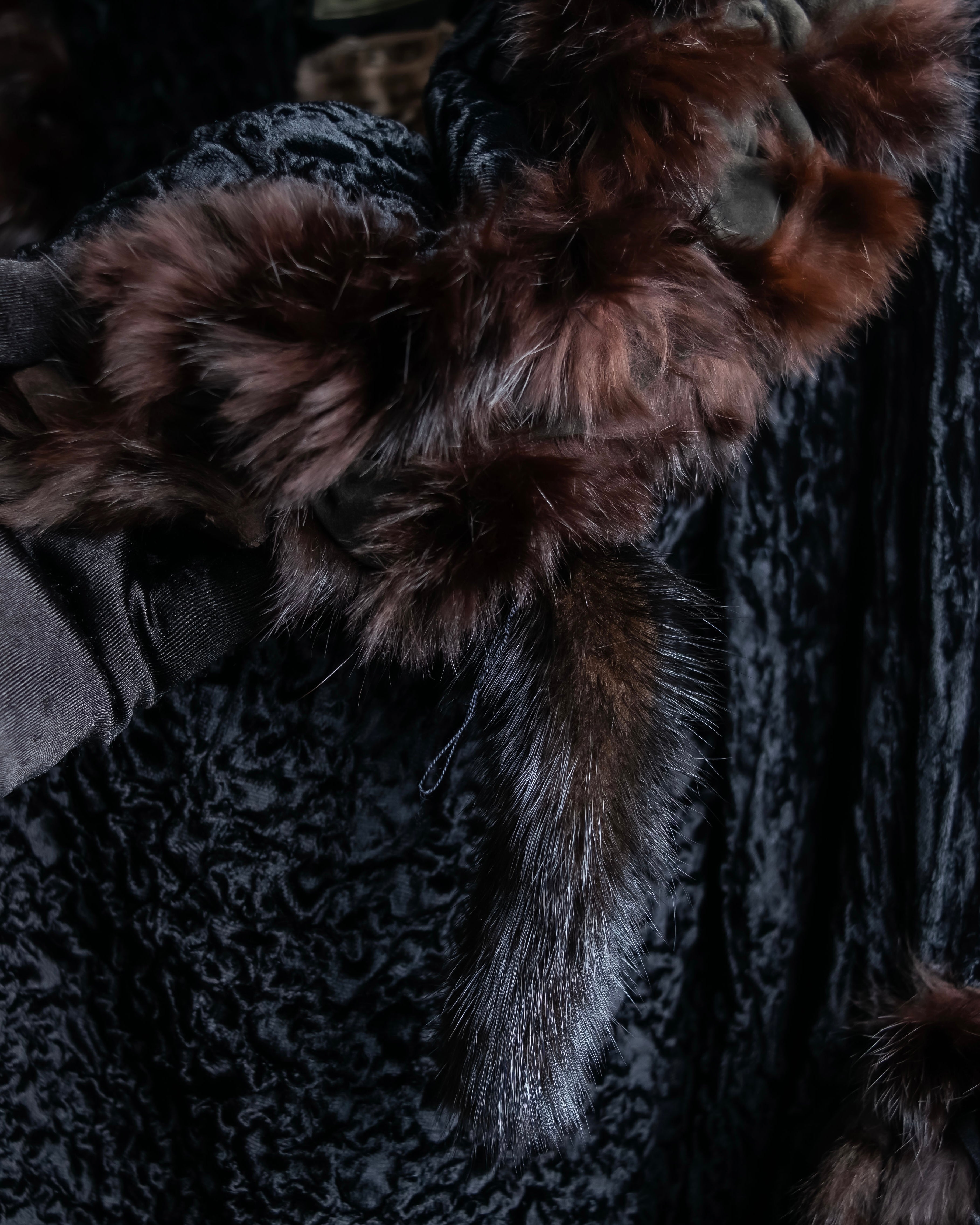 "FENDI" 1970's oversized astrakhan fur coat