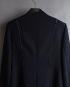 "BALENCIAGA La Mode" Satin-switched piping design tailored jacket