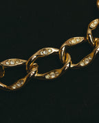 "Dior" Statement gold tone chain necklace