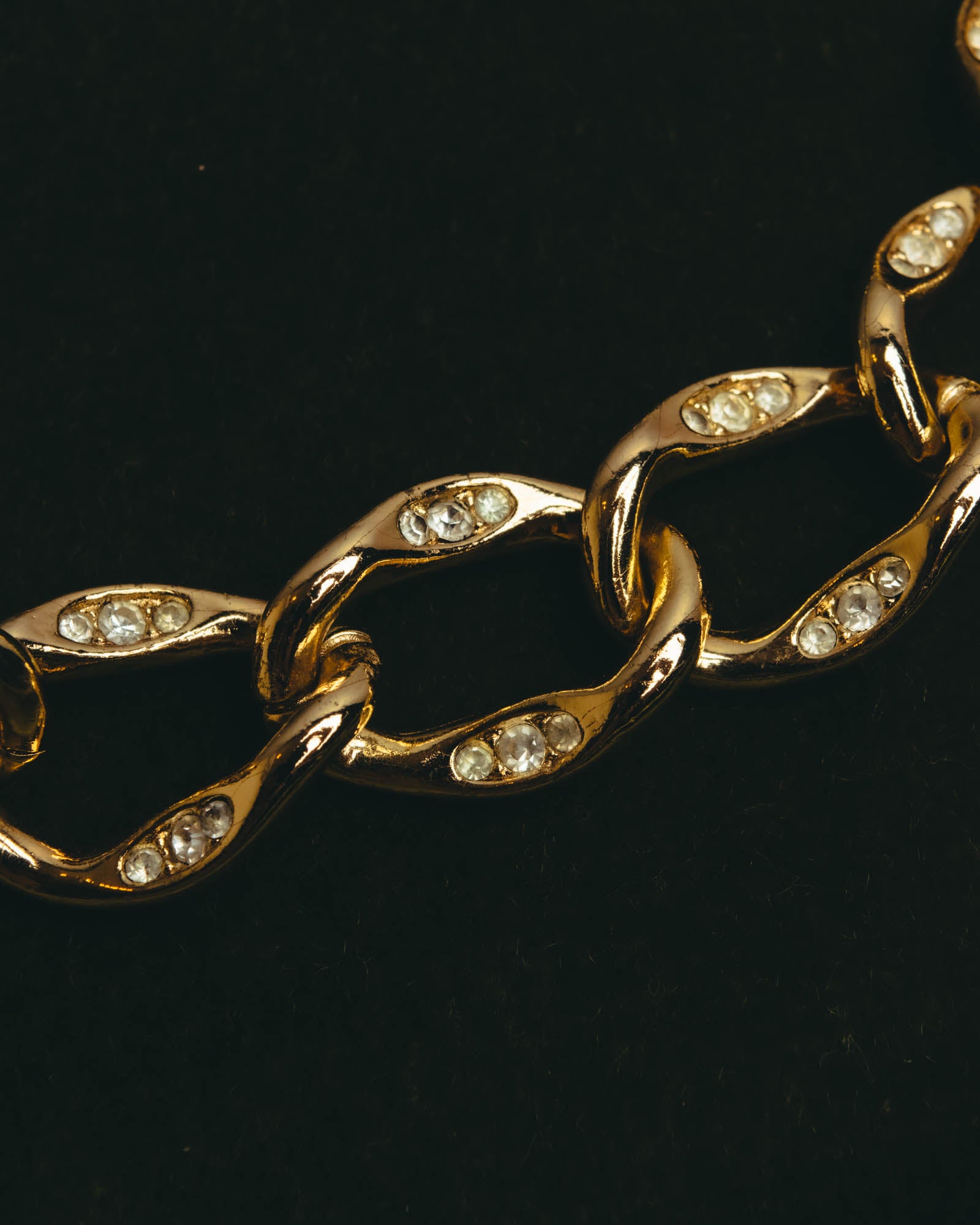 "Dior" Statement gold tone chain necklace