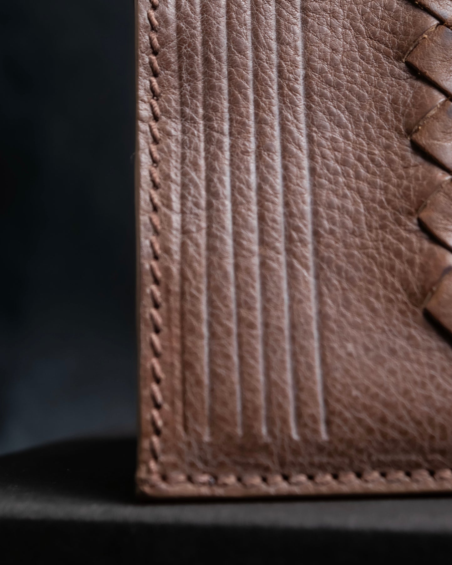 "BOTTEGA VENETA" Braided design leather bifold wallet