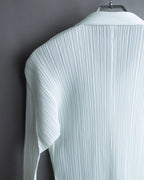 "PLEATS PLEASE ISSEY MIYAKE" Three-dimensional pleated long shirt