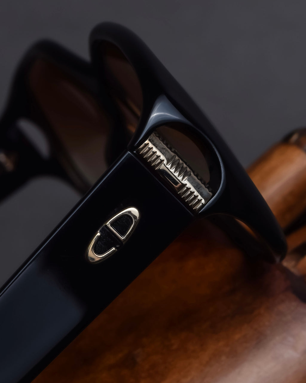 "Christian Dior" Vintage logo hinge oversized sunglasses