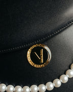 “VALENTINO CHRISTY” 80’s-90’s Pearl chain formal handbag