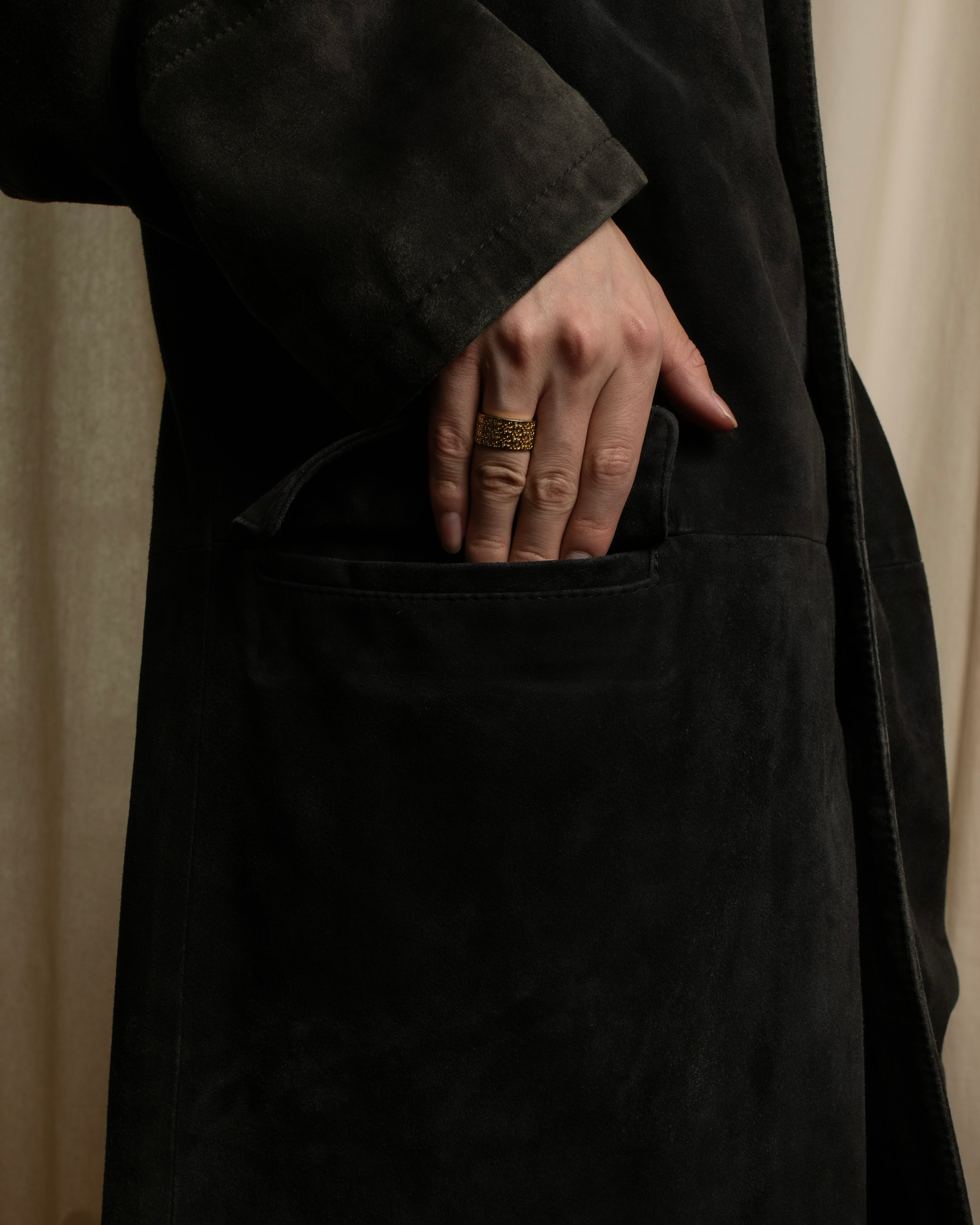 -SPECIAL- "GUCCI" 1998's-01's Tom Ford period beautiful faded suede long coat