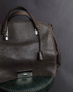 "CELINE" Softly structured leather city bag