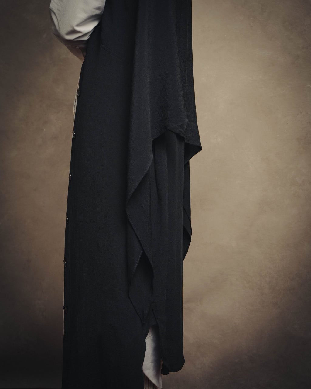 -SPECIAL- “HERMÈS“ 00’s-10’s Sleeveless silk draped shirt dress