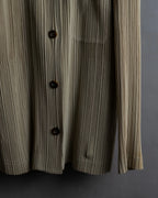 "ISSEY MIYAKE" Fine pleated shirt jacket