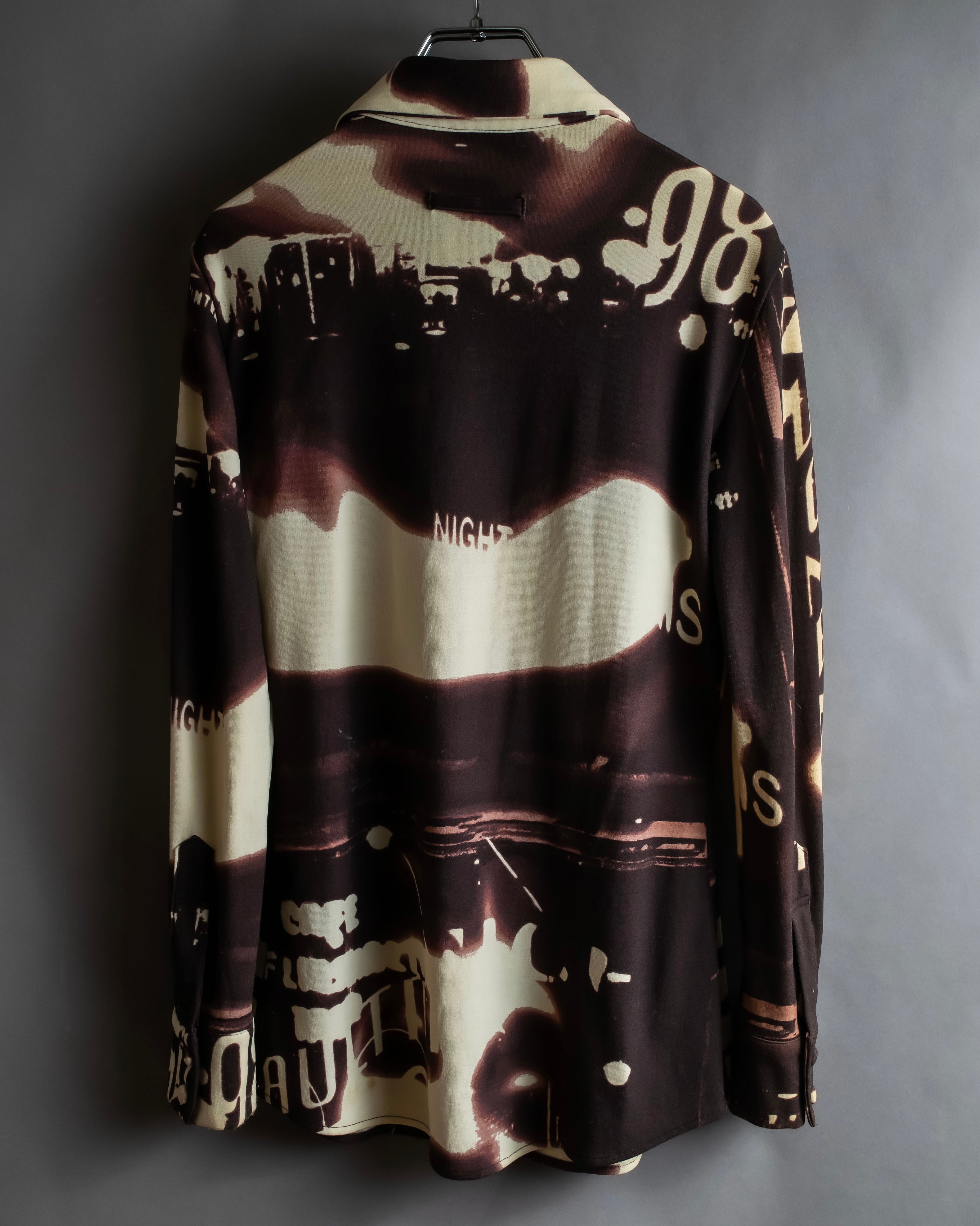 "JEAN PAUL GAULTIER" City night view graphic shirt