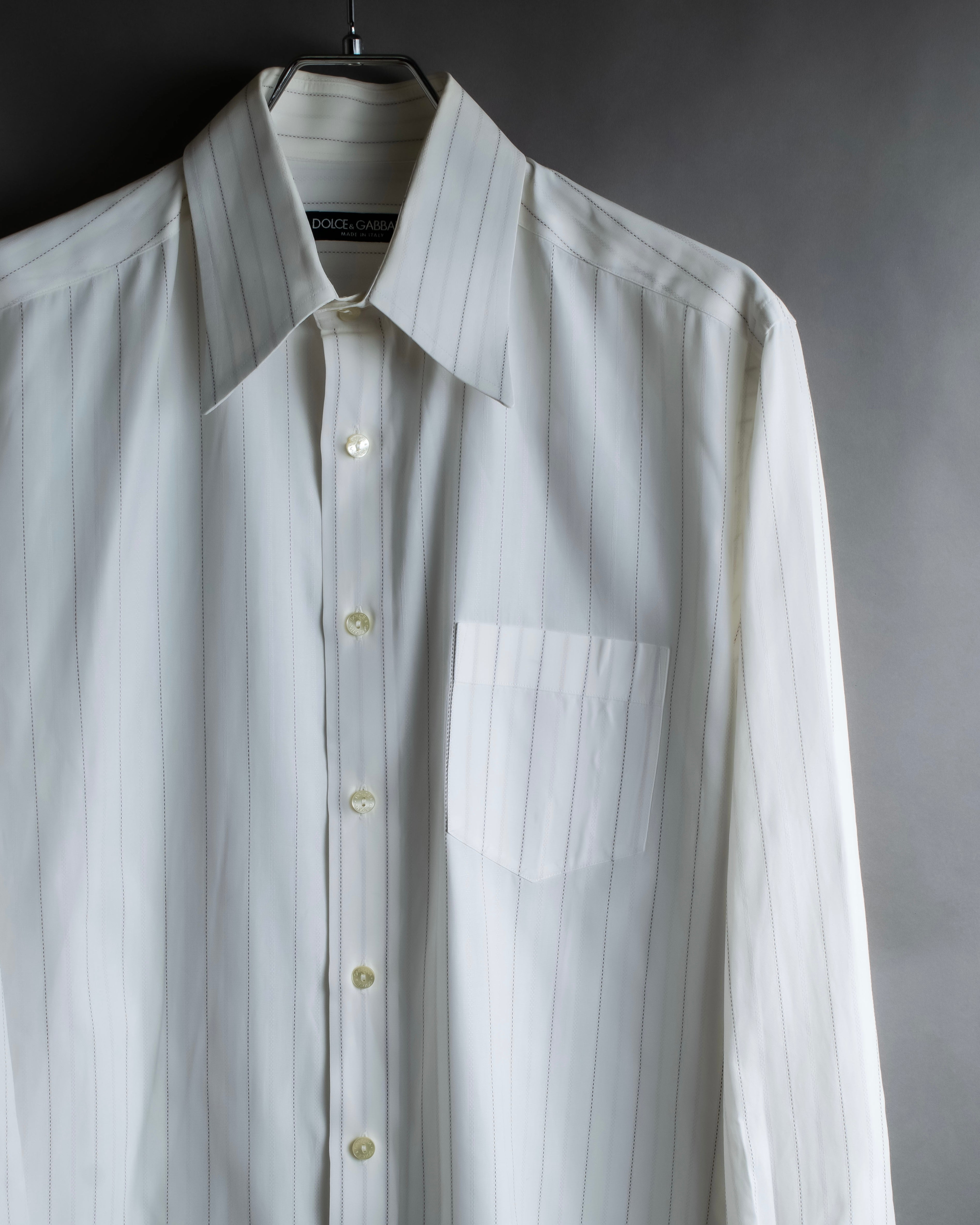 "Dolce & Gabbana" 12SS Two types of woven striped shirt